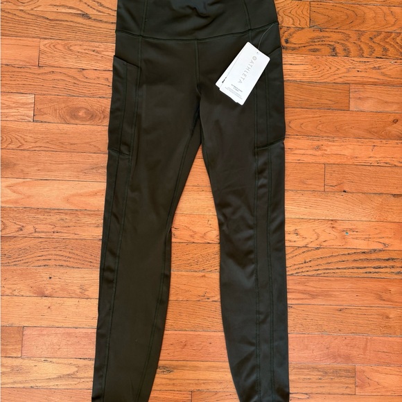 Athleta Ultimate Stash II Tight, Leggings, Pockets, Green, Army Olive, Small - Picture 4 of 9